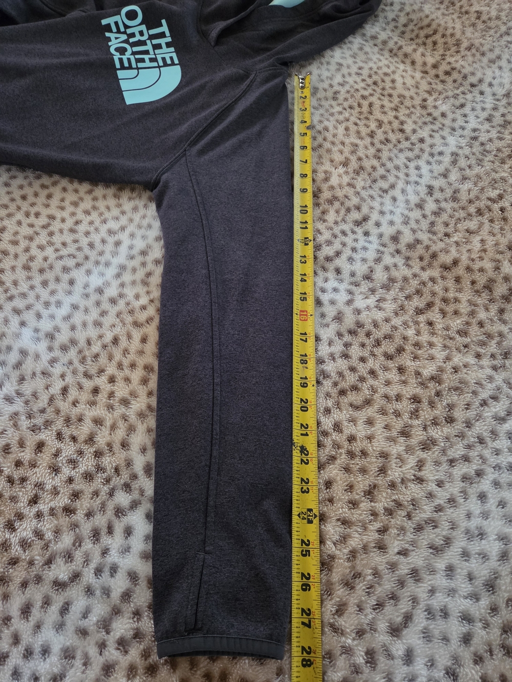 The North Face Charcoal Hoodie with Aqua Logo - Picture 7 of 10